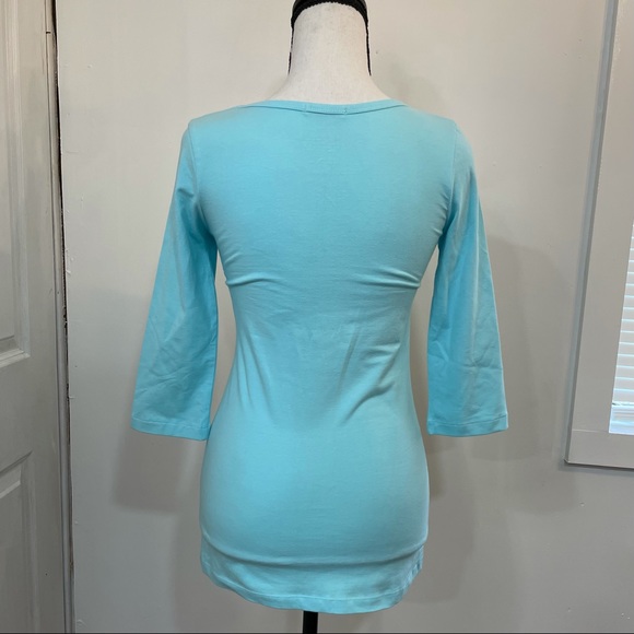 Jennifer Adams Death Row Records Square Neckline Top Color Baby Blue. Size S - Picture 5 of 9